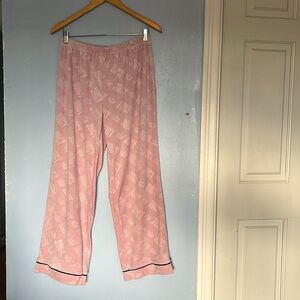 Juicy by Juicy Couture Pink Velour Embellished Logo Pull On Pajama Sweatpants